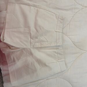 Zara White Bermuda Shorts Relaxed Fit